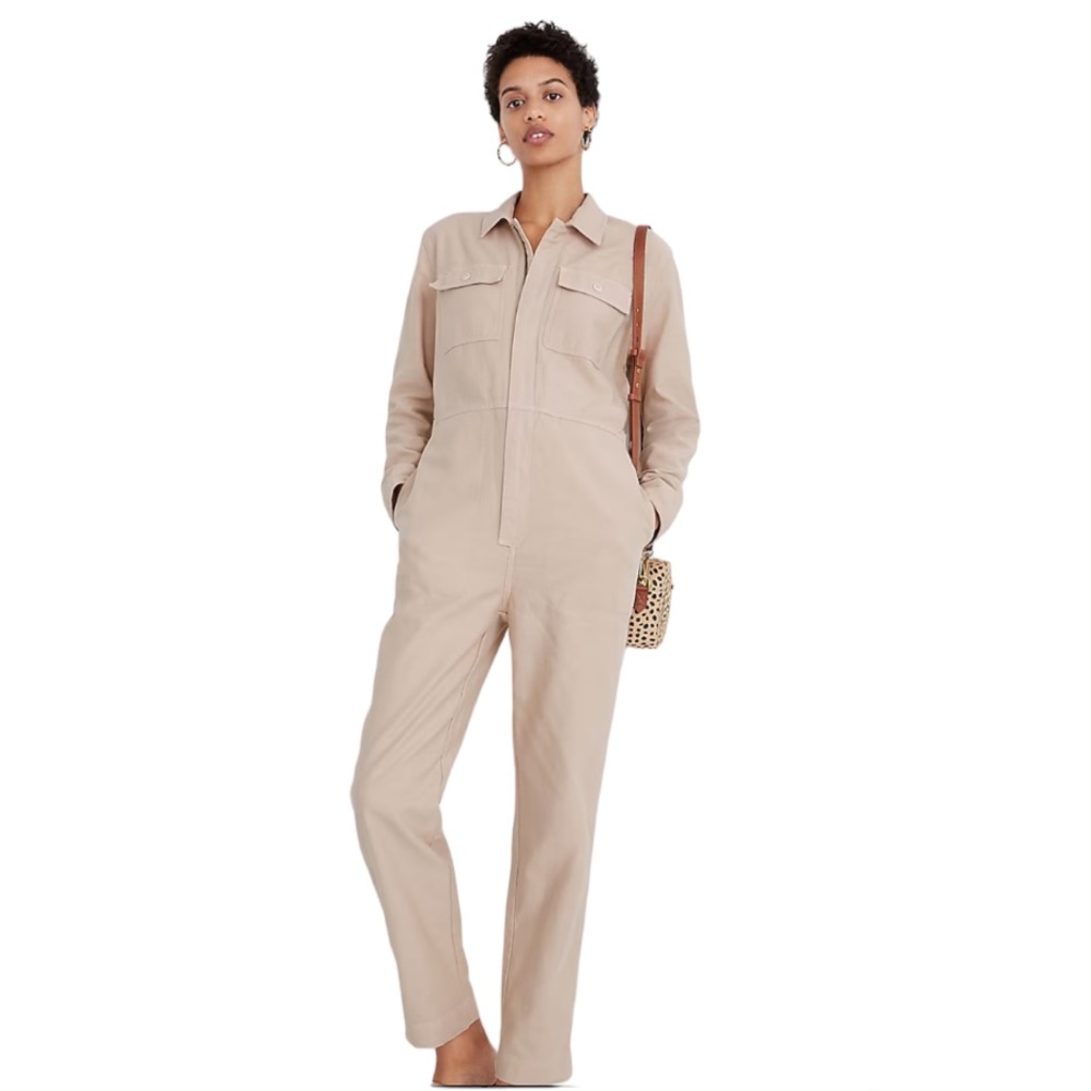 Madewell Garment-Dyed Zip-Front Coverall Jumpsuit XXS